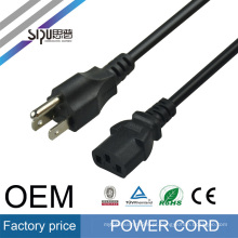 SIPU de alta velocidade cabo de alimentação AC para PC atacado cabo de computador fio elétrico estilo EUA cabo de alimentação